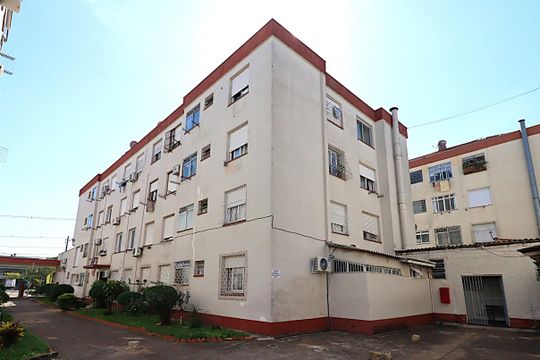 Fachada do prédio de apartamento para alugar com 1 quarto, 55m² em Rubem Berta, Porto Alegre