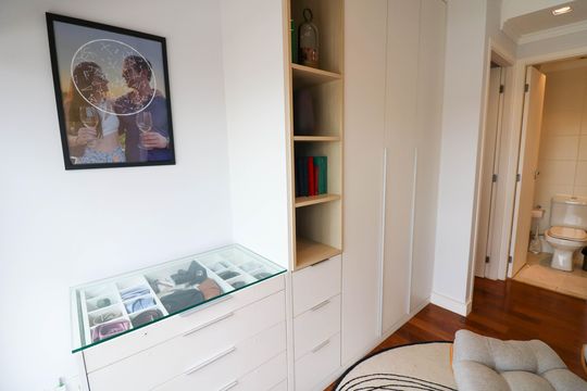 Sala de apartamento à venda com 1 quarto, 102m² em Chácara Santo Antônio (zona Sul), São Paulo
