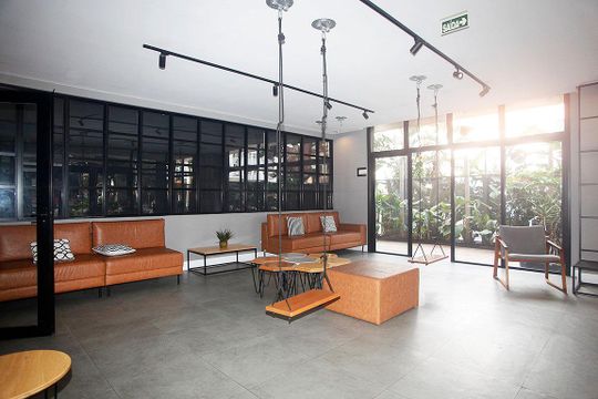 Área Comum - Lounge Recepção de kitnet/studio à venda com 1 quarto, 34m² em Cidade Baixa, Porto Alegre