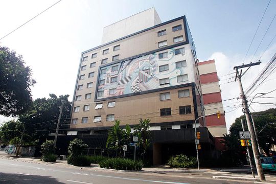 Fachada de kitnet/studio à venda com 1 quarto, 34m² em Cidade Baixa, Porto Alegre