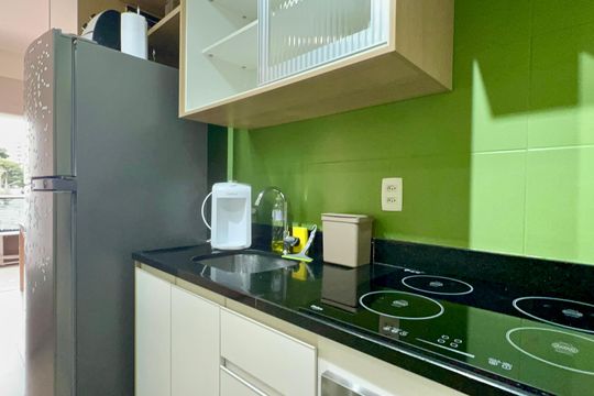 Cozinha de kitnet/studio à venda com 1 quarto, 27m² em Cerqueira César, São Paulo