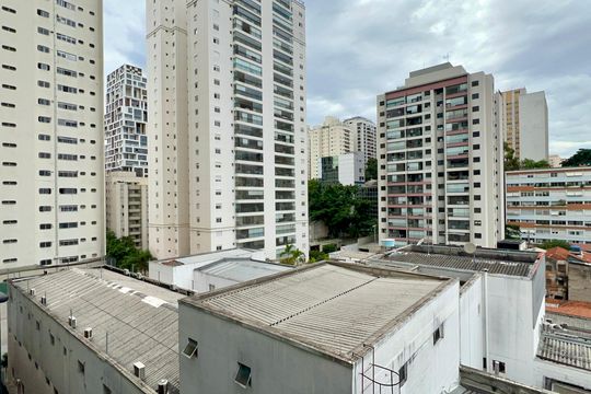 Vista da Varanda de kitnet/studio à venda com 1 quarto, 27m² em Cerqueira César, São Paulo