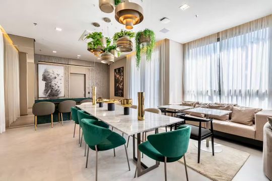 Área comum de apartamento à venda com 1 quarto, 32m² em Campo Belo, São Paulo