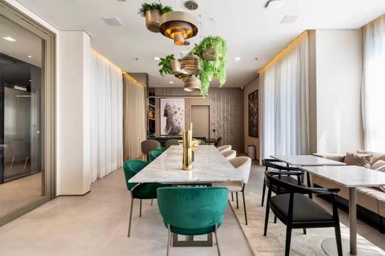 Área comum de apartamento à venda com 1 quarto, 32m² em Campo Belo, São Paulo