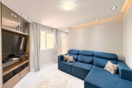 Sala de apartamento à venda com 2 quartos, 48m² em Jardim do Lago, Jundiaí