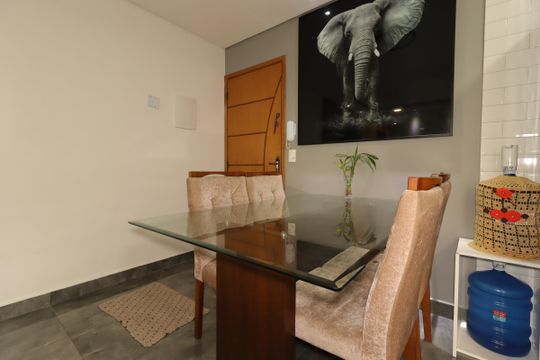 Sala de Jantar de apartamento à venda com 2 quartos, 61m² em Parque Novo Oratório, Santo André