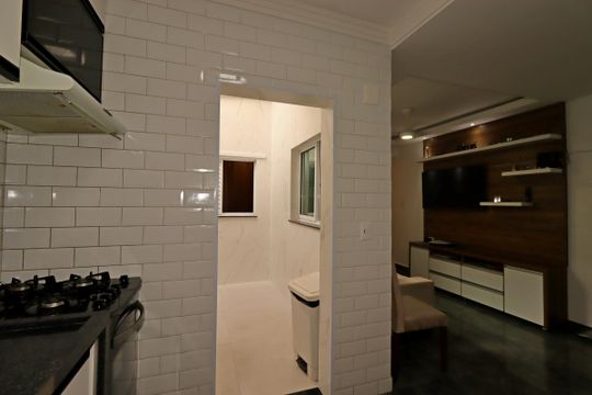 Cozinha de apartamento à venda com 2 quartos, 61m² em Parque Novo Oratório, Santo André