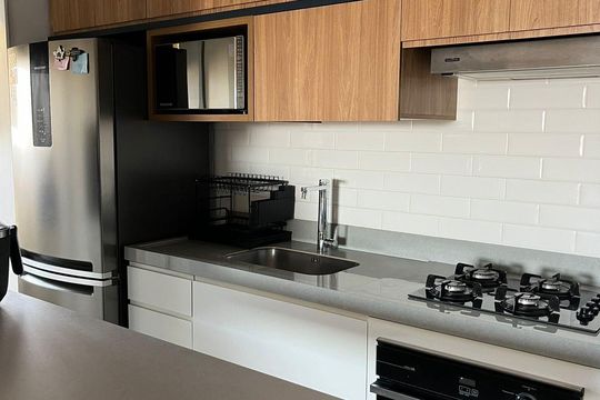 Cozinha de apartamento para alugar com 2 quartos, 60m² em Campestre, Santo André
