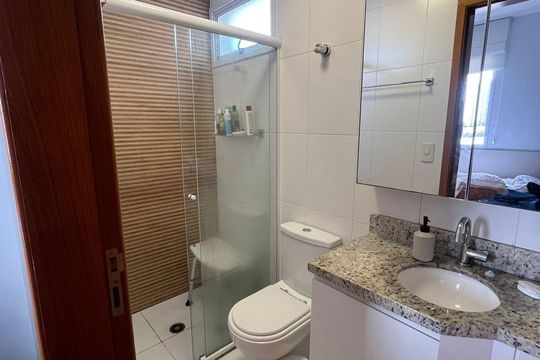 Banheiro de apartamento para alugar com 2 quartos, 60m² em Campestre, Santo André