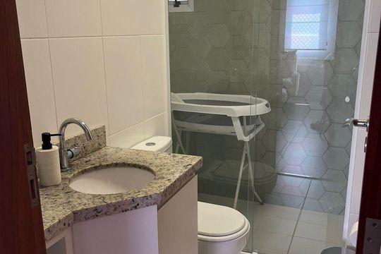 Banheiro de apartamento para alugar com 2 quartos, 60m² em Campestre, Santo André