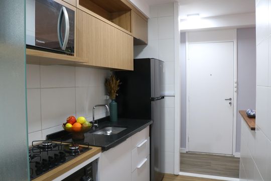 Cozinha de apartamento à venda com 2 quartos, 53m² em Bom Retiro, São Paulo