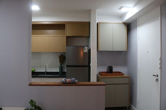 Cozinha de apartamento à venda com 2 quartos, 53m² em Bom Retiro, São Paulo