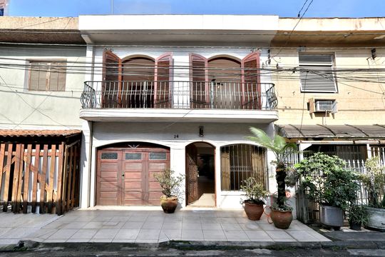 Fachada da Casa no Condomnio de casa para alugar com 3 quartos, 140m² em Ponta da Praia, Santos