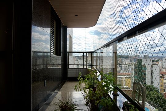 Varanda da Sala de apartamento à venda com 4 quartos, 164m² em Cidade Nova, Belo Horizonte