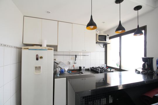 Cozinha de apartamento à venda com 1 quarto, 59m² em Vila Andrade, São Paulo