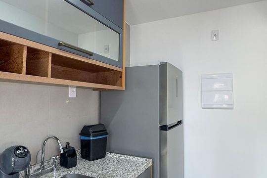 Cozinha e Área de Serviço de apartamento para alugar com 1 quarto, 40m² em Brooklin, São Paulo