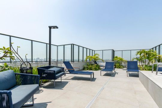 Área comum - Piscina de apartamento para alugar com 1 quarto, 40m² em Brooklin, São Paulo