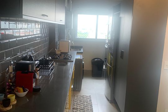 Cozinha de apartamento à venda com 1 quarto, 65m² em Cidade Monções, São Paulo