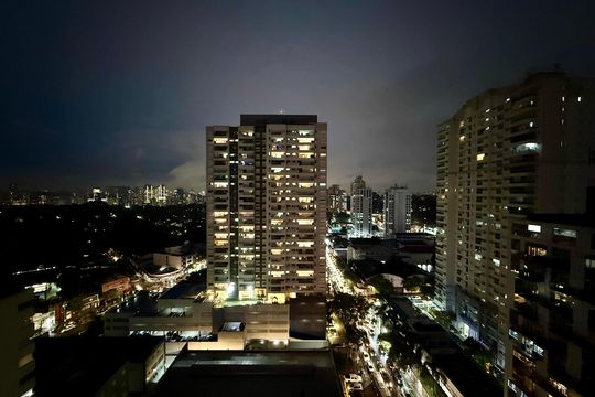 Vista  da Sacada  do Studio de apartamento à venda com 1 quarto, 25m² em Santo Amaro, São Paulo