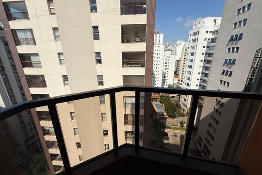 Varanda de apartamento para alugar com 1 quarto, 43m² em Santa Cecilia, São Paulo