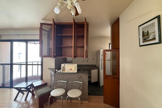 Cozinha de apartamento para alugar com 1 quarto, 43m² em Santa Cecilia, São Paulo