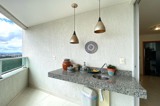 Varanda da Sala de apartamento à venda com 2 quartos, 67m² em Engenho Nogueira, Belo Horizonte