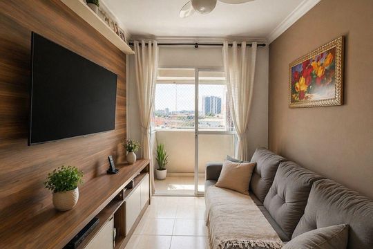 Sala de apartamento à venda com 2 quartos, 50m² em Santa Maria, Osasco