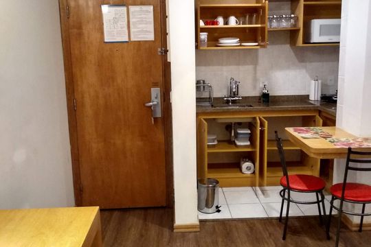Sala de apartamento para alugar com 1 quarto, 55m² em Centro, Santo André