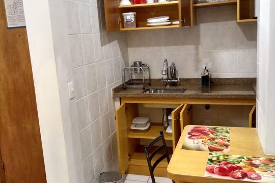 Sala de apartamento para alugar com 1 quarto, 55m² em Centro, Santo André