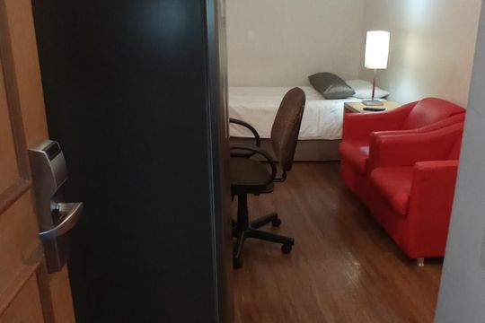 Sala de apartamento para alugar com 1 quarto, 55m² em Centro, Santo André