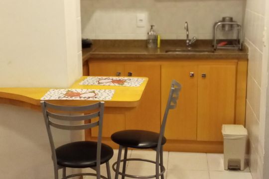 Cozinha de apartamento para alugar com 1 quarto, 55m² em Centro, Santo André