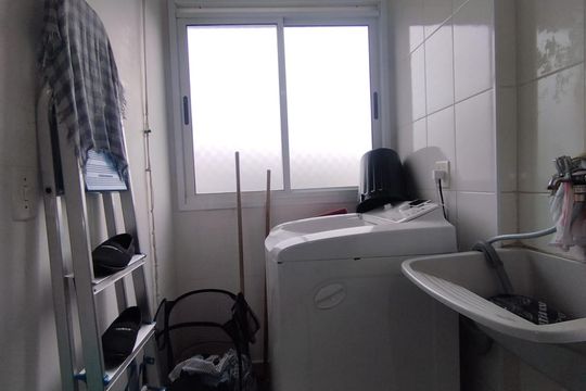 Área de serviço de apartamento à venda com 2 quartos, 50m² em Parque Erasmo Assunção, Santo André