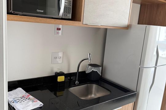 Cozinha de kitnet/studio à venda com 1 quarto, 19m² em Vila Mariana, São Paulo