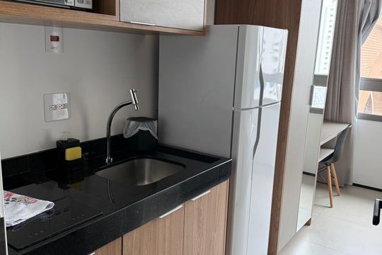 Cozinha de kitnet/studio à venda com 1 quarto, 19m² em Vila Mariana, São Paulo
