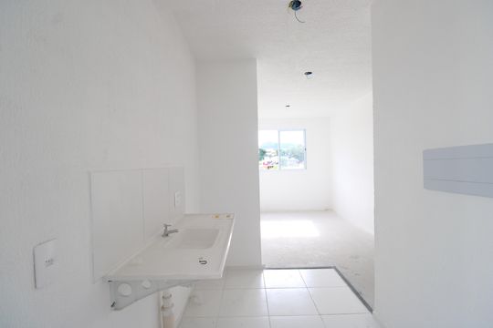 Cozinha de apartamento à venda com 2 quartos, 35m² em Jacarepaguá, Rio de Janeiro