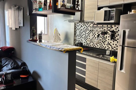 Cozinha de apartamento à venda com 3 quartos, 62m² em Ponte Sao Joao, Jundiaí