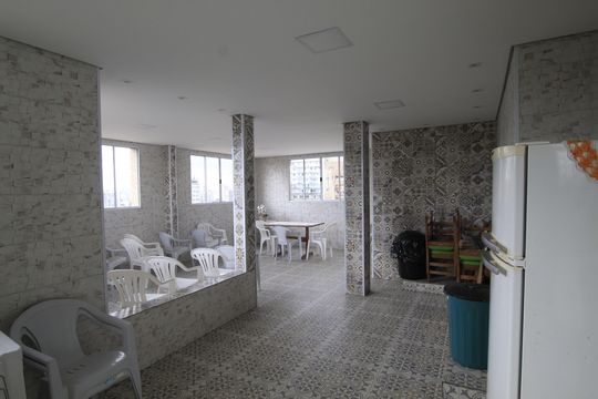 Área comum - Salão de festas de apartamento para alugar com 1 quarto, 46m² em Sé, São Paulo