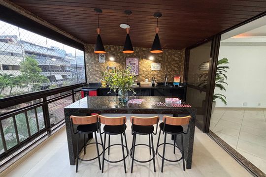 Varanda de apartamento à venda com 3 quartos, 188m² em Recreio dos Bandeirantes, Rio de Janeiro