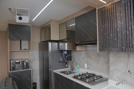 Cozinha de apartamento à venda com 2 quartos, 42m² em Vila Campanela, São Paulo