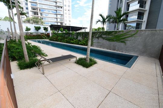 Área comum - Piscina de kitnet/studio para alugar com 1 quarto, 50m² em Nova Campinas, Campinas