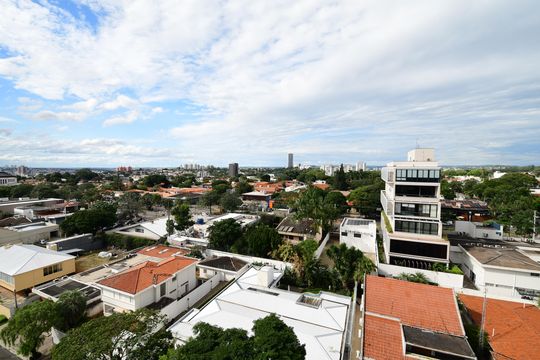 Sala - Vista de kitnet/studio para alugar com 1 quarto, 50m² em Nova Campinas, Campinas