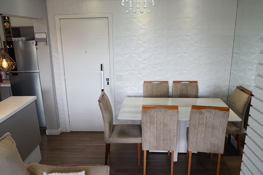 Sala de Jantar de apartamento à venda com 2 quartos, 64m² em Vila Leonor, Guarulhos