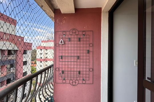 Varanda da Sala de apartamento à venda com 2 quartos, 69m² em Campo Grande, São Paulo