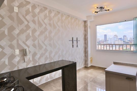 Sala/Cozinha de apartamento para alugar com 1 quarto, 26m² em Mooca, São Paulo