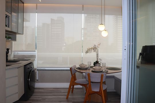 Varanda - Cozinha de kitnet/studio à venda com 1 quarto, 30m² em Bela Vista, São Paulo