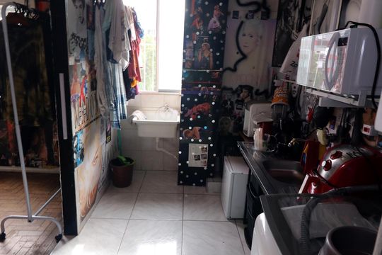 Cozinha e Área de Serviço de apartamento à venda com 1 quarto, 42m² em Farroupilha, Porto Alegre