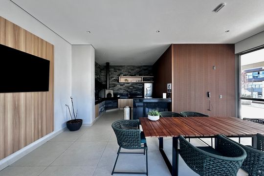 Churrasqueira  de kitnet/studio para alugar com 1 quarto, 29m² em Jardim das Acacias, São Paulo