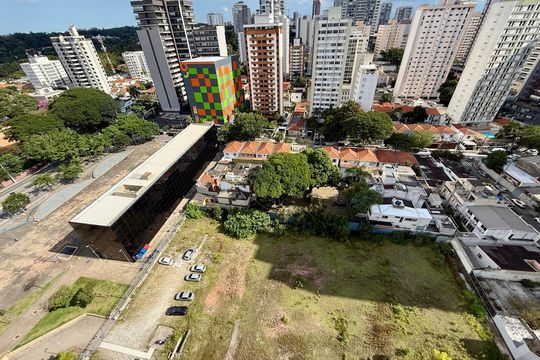Vista  de kitnet/studio para alugar com 1 quarto, 29m² em Jardim das Acacias, São Paulo