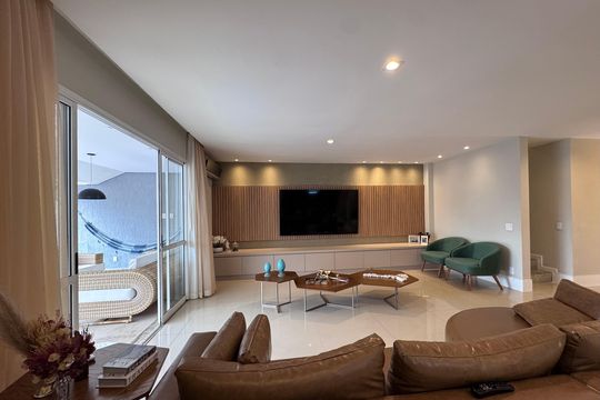 Sala de casa de condomínio à venda com 5 quartos, 300m² em Recreio dos Bandeirantes, Rio de Janeiro