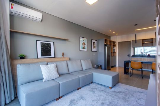 Sala de apartamento à venda com 1 quarto, 57m² em Vila Olímpia, São Paulo